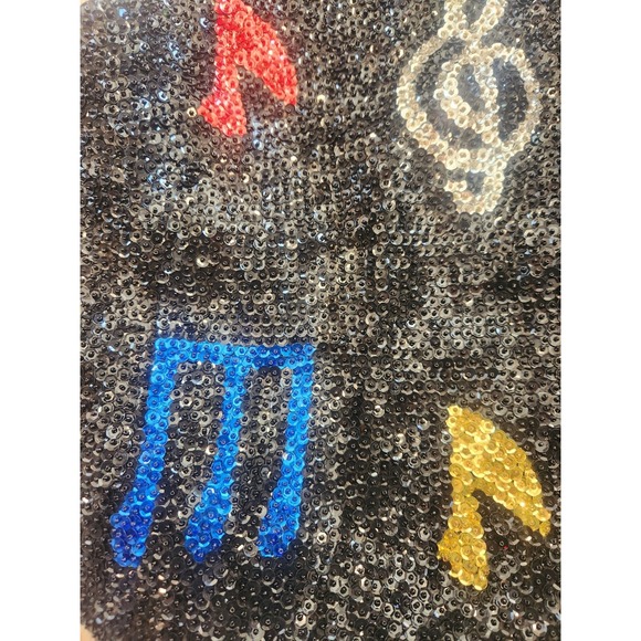 Vtg JC 001 USA Music Themed Sleeveless Sequin Snap Vest Women's XXL New W/Tags - Picture 8 of 9